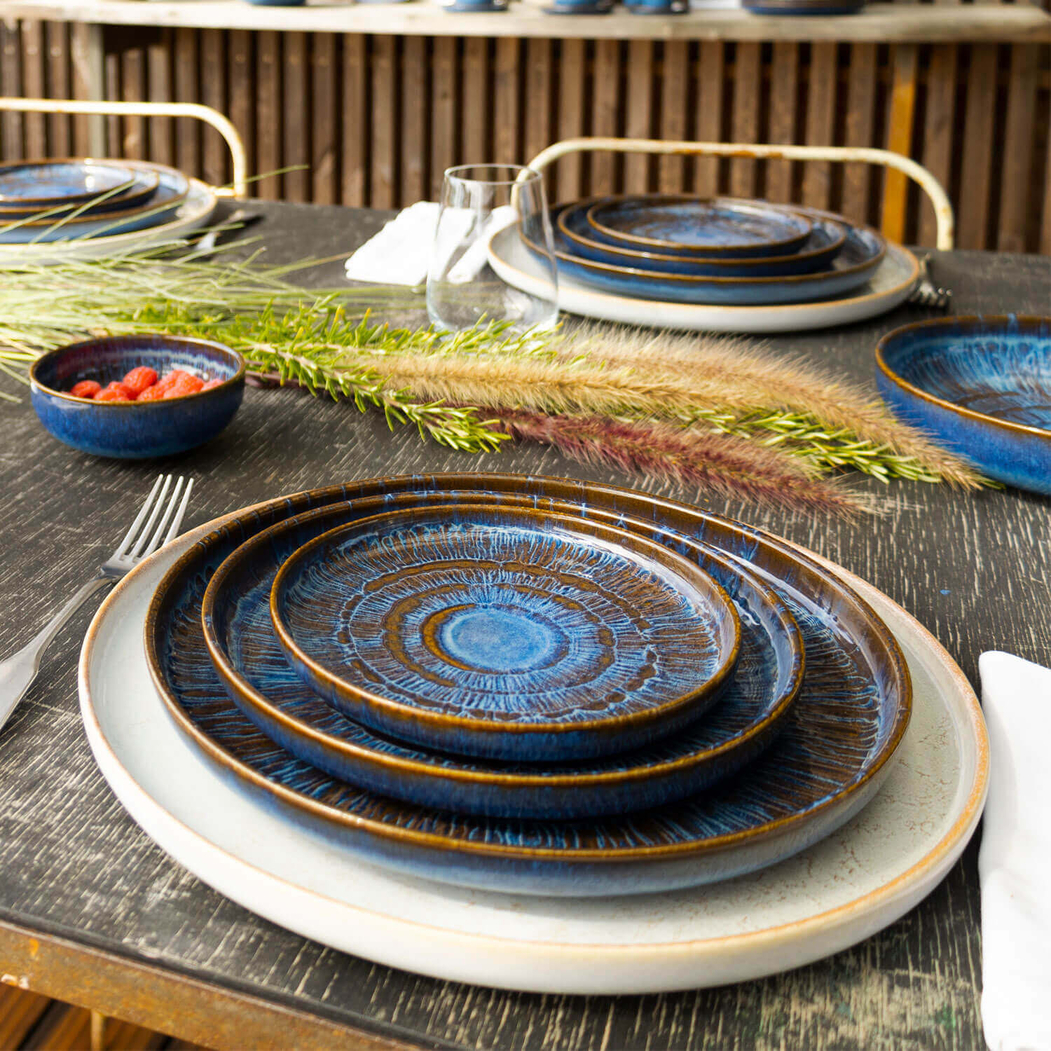 Oro Cobalto dessert plate 17cm - Mesa Ceramics - 5600498207414