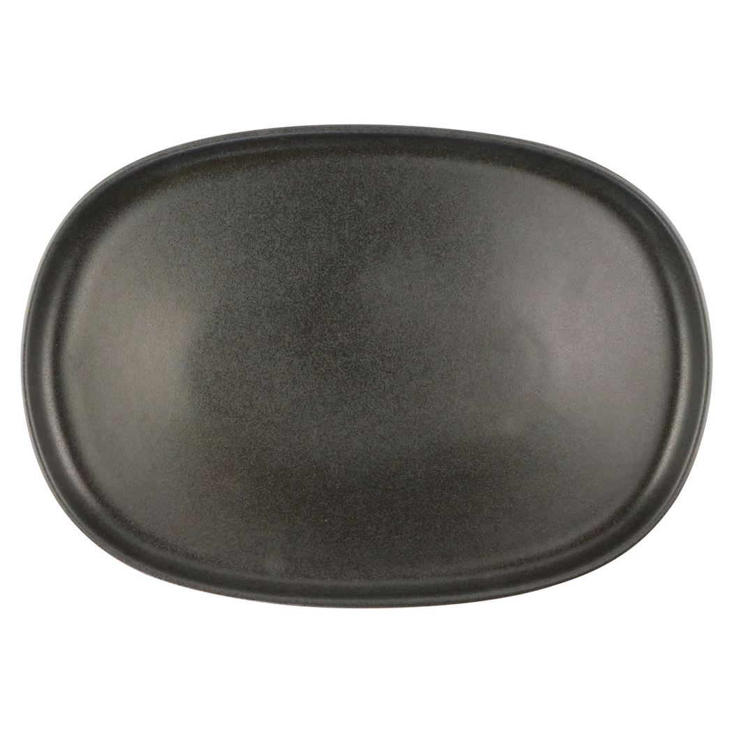 Black Sand serving plate 33x22cm - Mesa Ceramics - 5600498208312