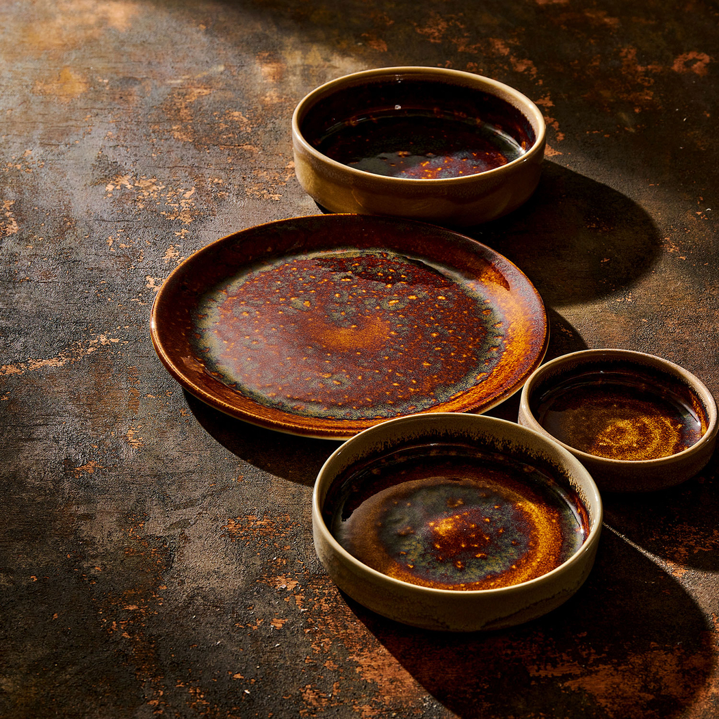 Taça Aurora Vesuvius Amber 10cm, Porcelana vitrificada - Steelite - 5018461672310