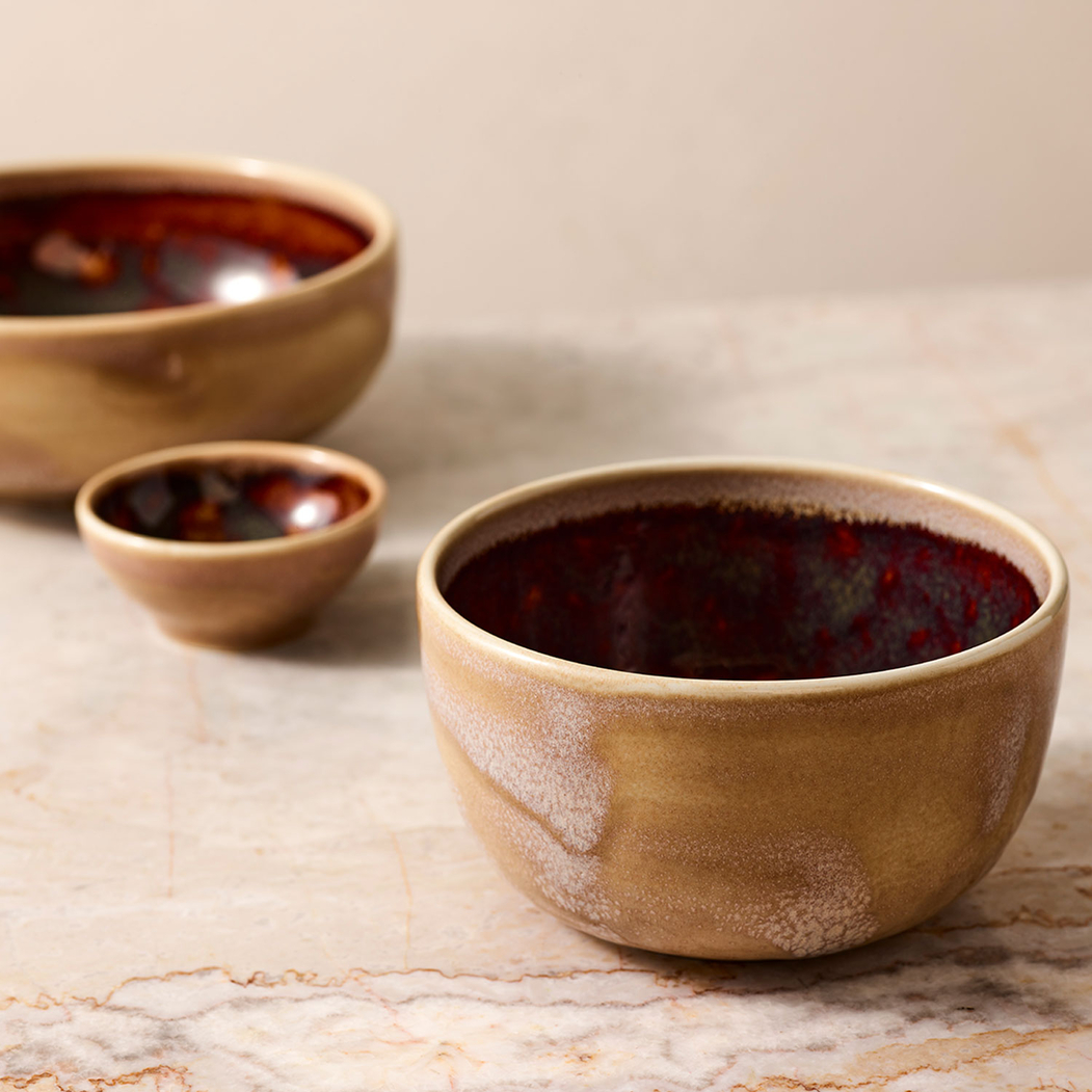Aurora Vesuvius Amber 11cm Bowl, vitrified Porcelain - Steelite - 5018461672426