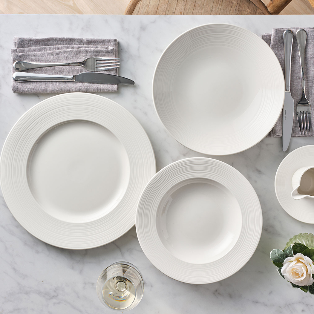 20cm Flat Plate, Concorde collection, Porcelain with a smooth finish and reinforced rim - Steelite - 5018461752401