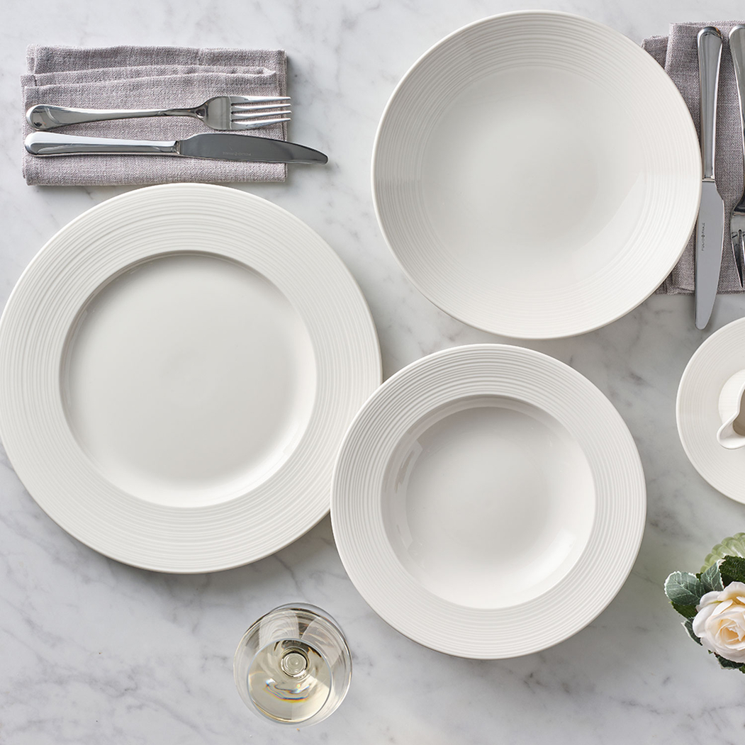 Prato Marcador 30cm, Concorde, Porcelana branca com acabamento suave e design coupe - Steelite - 5018461752456