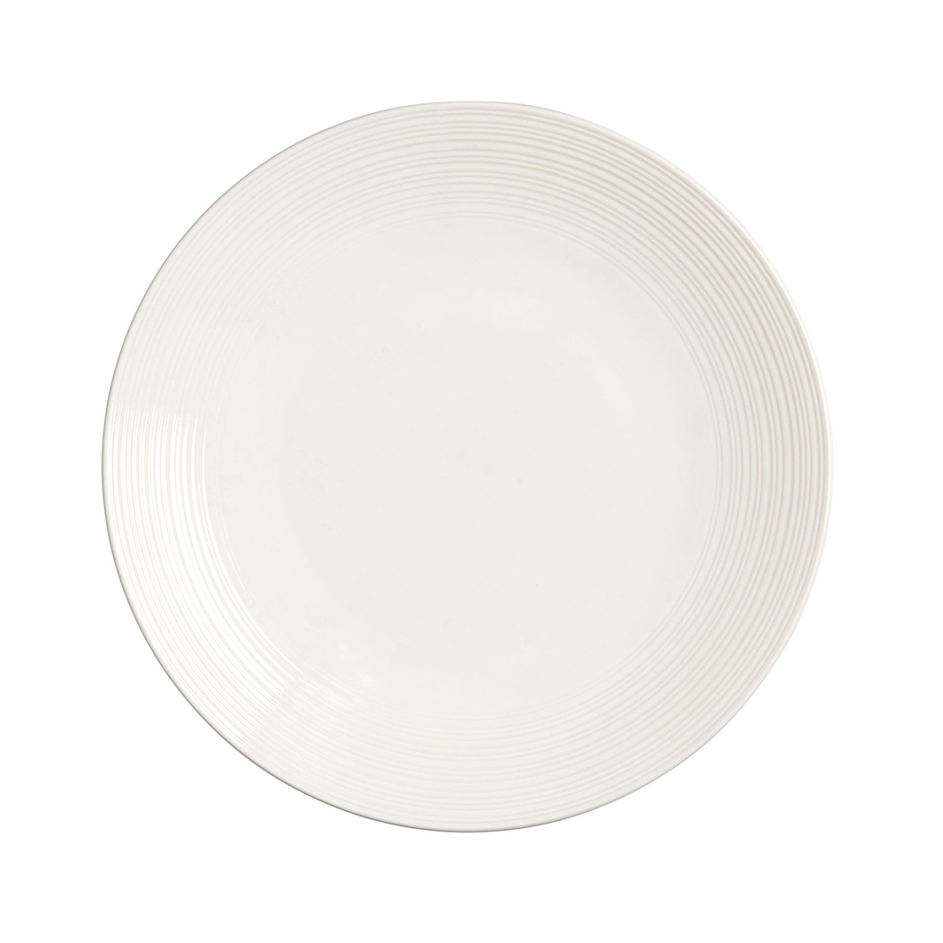 25cm Flat Plate, Concorde collection, white Porcelain with a smooth finish