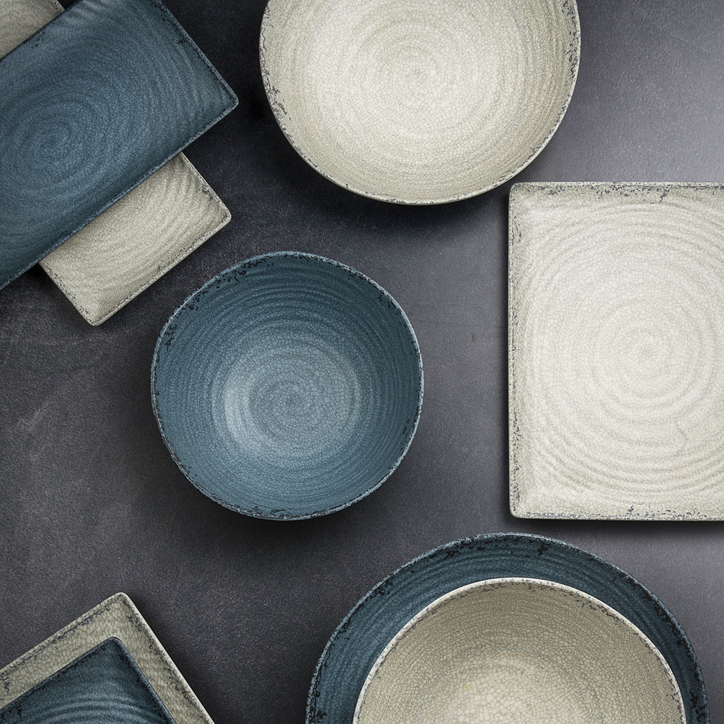 Stone Pompeii serving tray 53×32,7cm, resistant Melamine - Steelite - 5018461729144