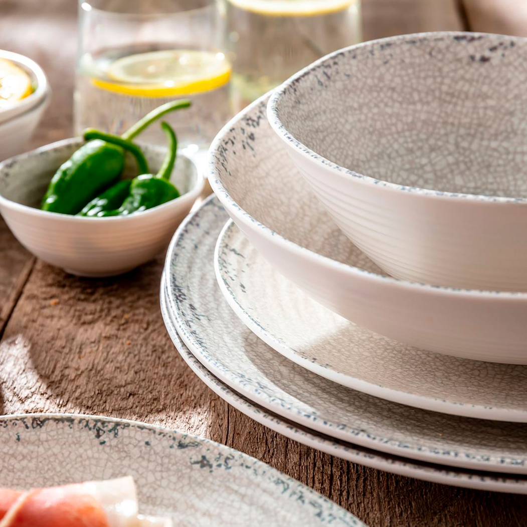 Stone Pompeii Flat Plate 23cm, resistant Melamine - Steelite - 5602737099217