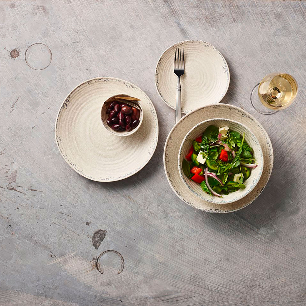 Stone Pompeii Flat Plate 23cm, resistant Melamine - Steelite - 5602737099217