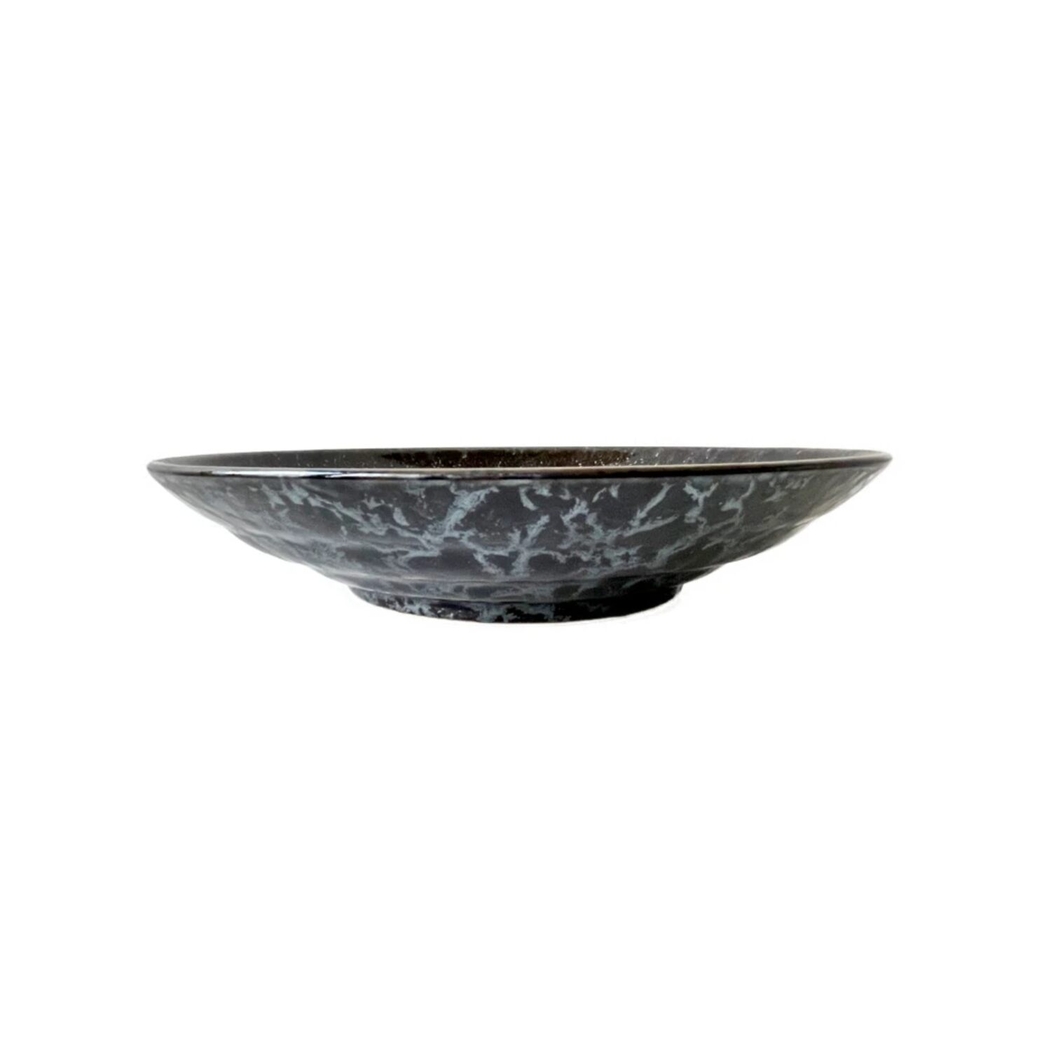 Black Pearl salad bowl 28cm, Minoyaki Handmade Ceramic - MIJ - 8594197827202