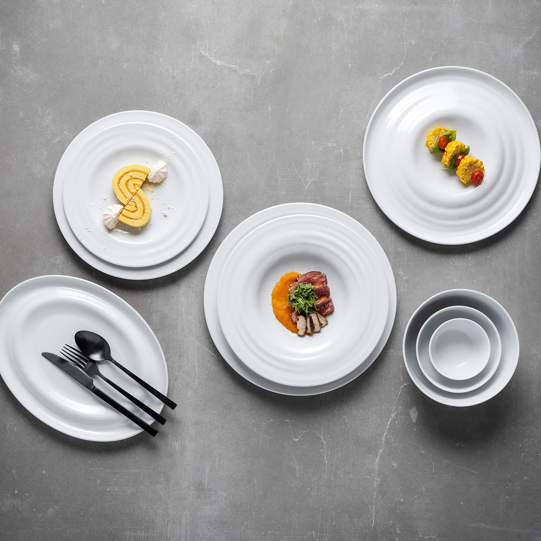Dinner plate Agma 27cm, White - Costaverde - 5603578103934