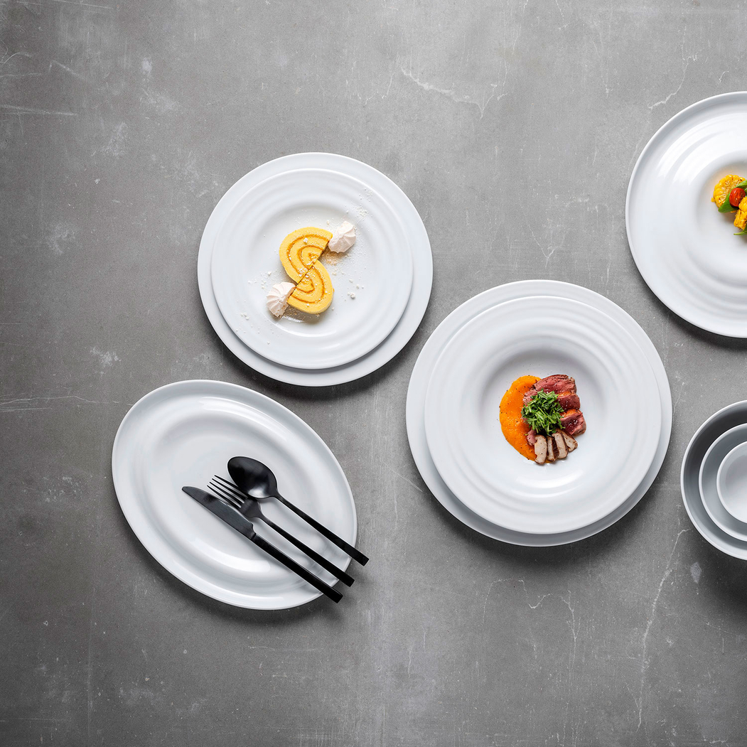 Serving plate Agma 32x24cm, White - Costaverde - 5603578103996