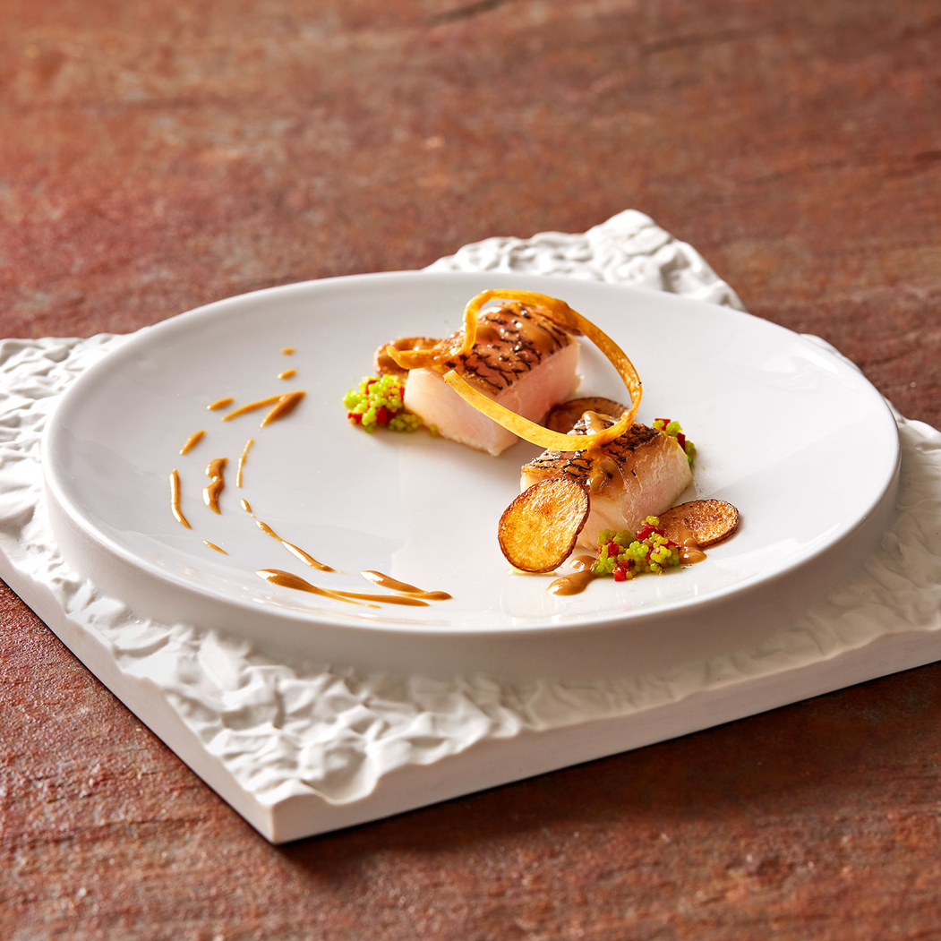 Terra square plate 26cm, white, professional porcelain - Costaverde - 5603578210175