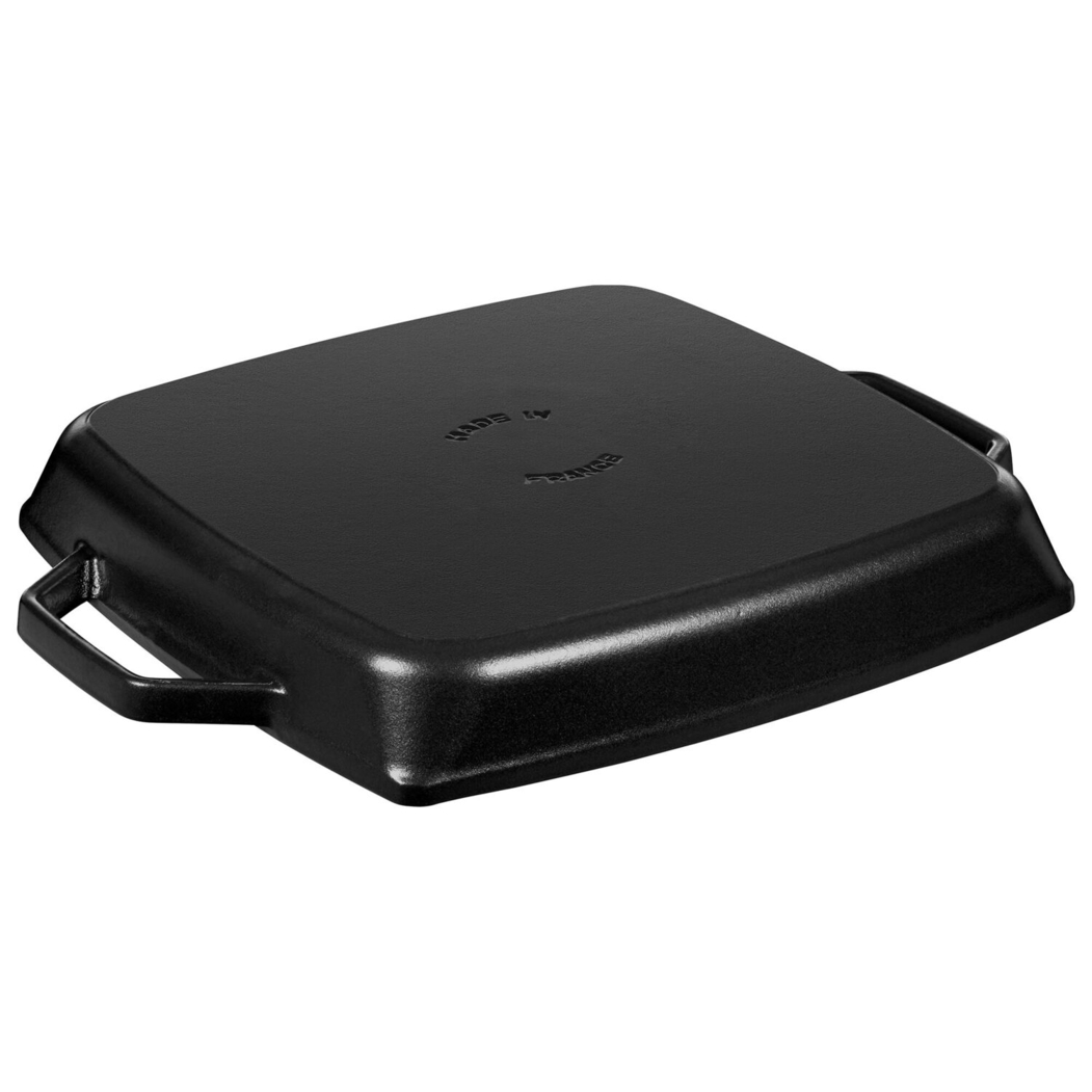 Staub Square Grill Pan Cast Iron 28 cm Black - Staub - 3272340022272