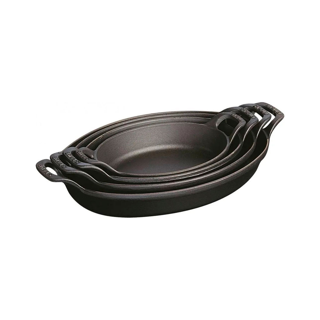 37cm Oval Oven Pan, Black Cast Iron - Staub - 3272340028144