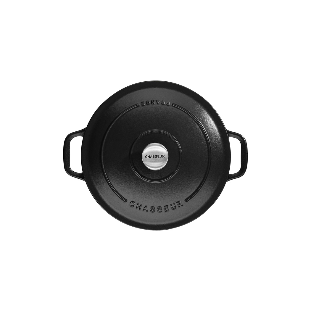 Mini caçarola redonda 12cm, preto, ferro fundido esmaltado - Chasseur - 3244334712018