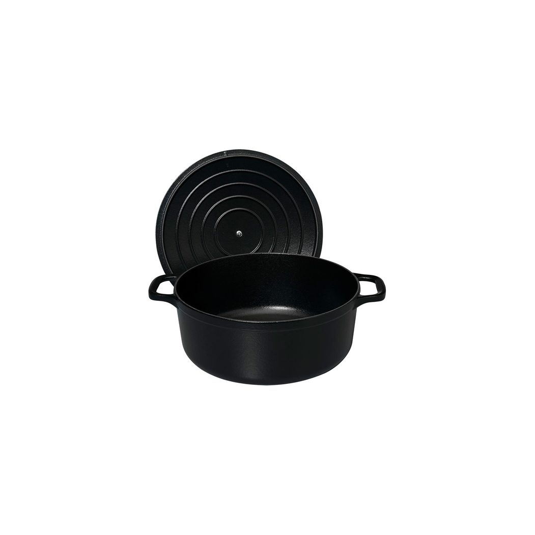 Mini caçarola redonda 12cm, preto, ferro fundido esmaltado - Chasseur - 3244334712018