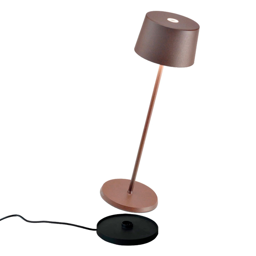 Candeeiro Castanho, 35cm, Olivia - Zafferano - 8,05404E+12