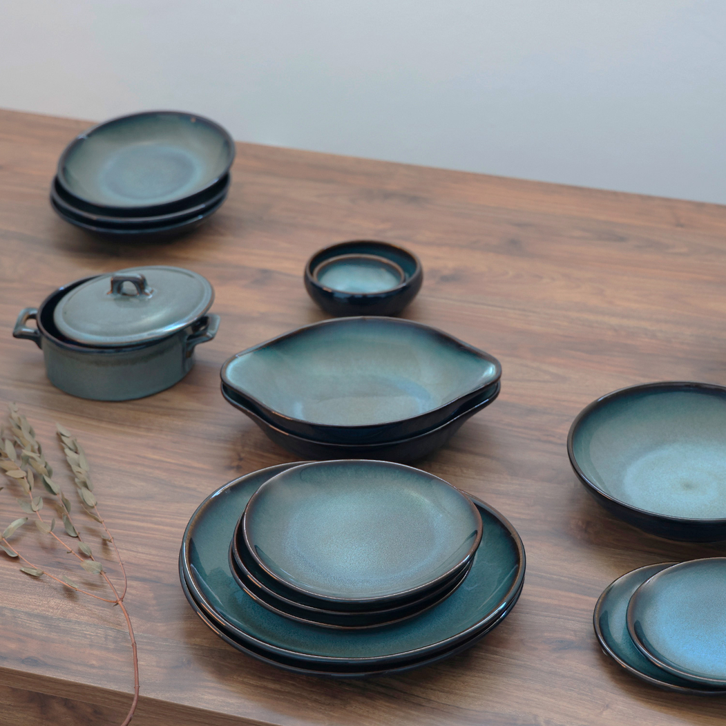 Oval Plate 29x25cm, Organic Pacific, Reactive Stoneware - Organic - 5602737102429