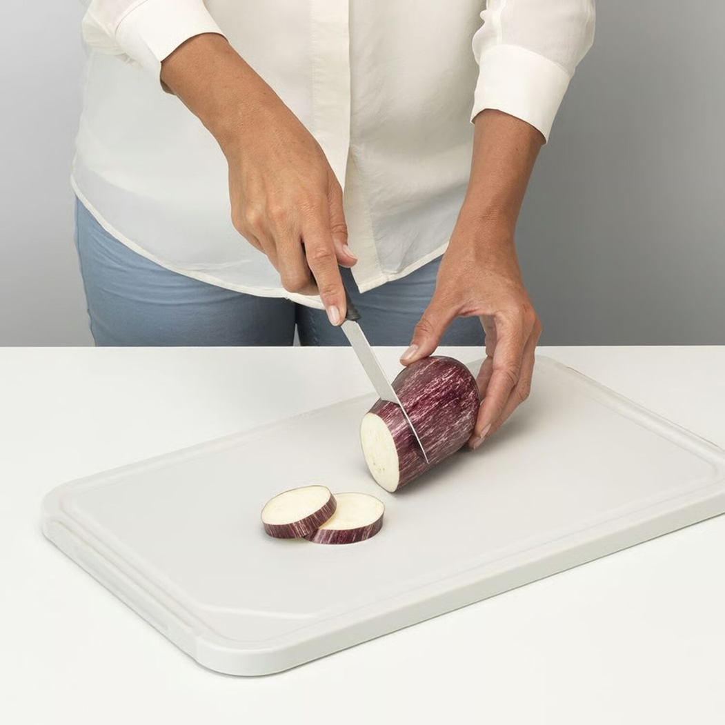 Brabantia Tasty+ Chopping Board and Serving Tray Large Light Grey Plastic - Brabantia - 8710755123146