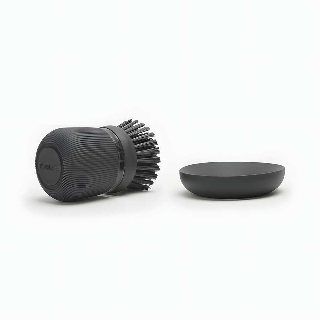 Brabantia Escova de Lavar Loiça com dispensador de sabão 9,8 cm Cinzento Escuro - Brabantia - 8710755302626
