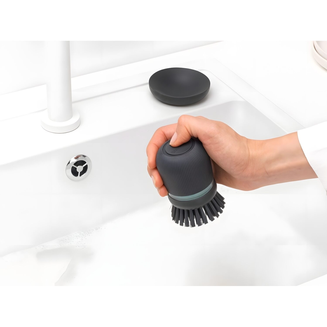 Brabantia Escova de Lavar Loiça com dispensador de sabão 9,8 cm Cinzento Escuro - Brabantia - 8710755302626
