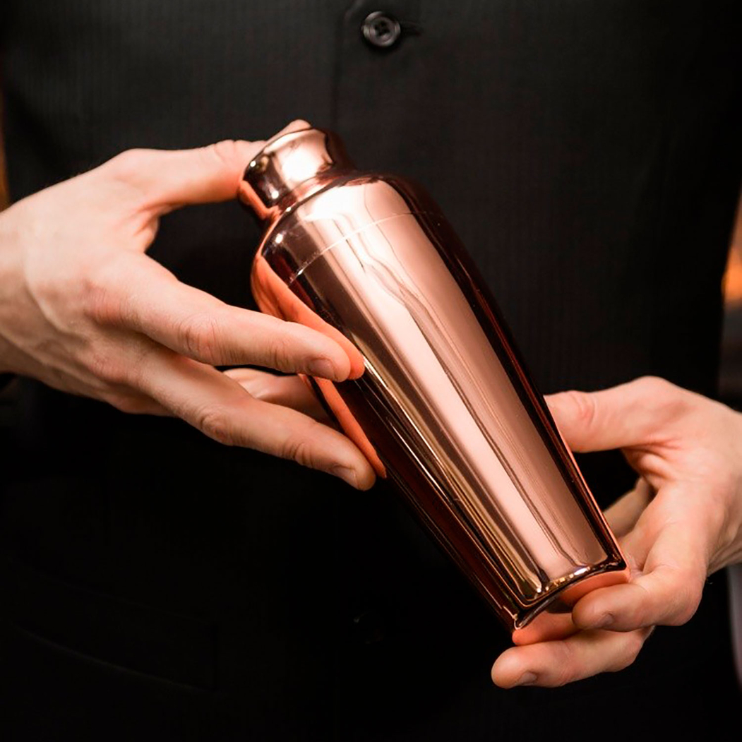 Shaker Cobre Art Déco 550ml, Aço Inoxidável - Beaumont - 5020229107453