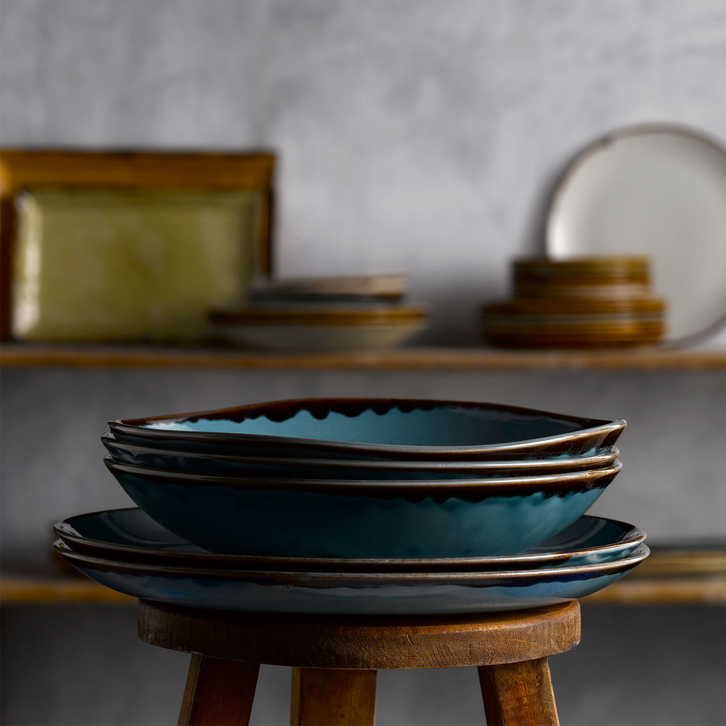Prato fundo Harvest Blue 25cm - Dudson - 5602737076102