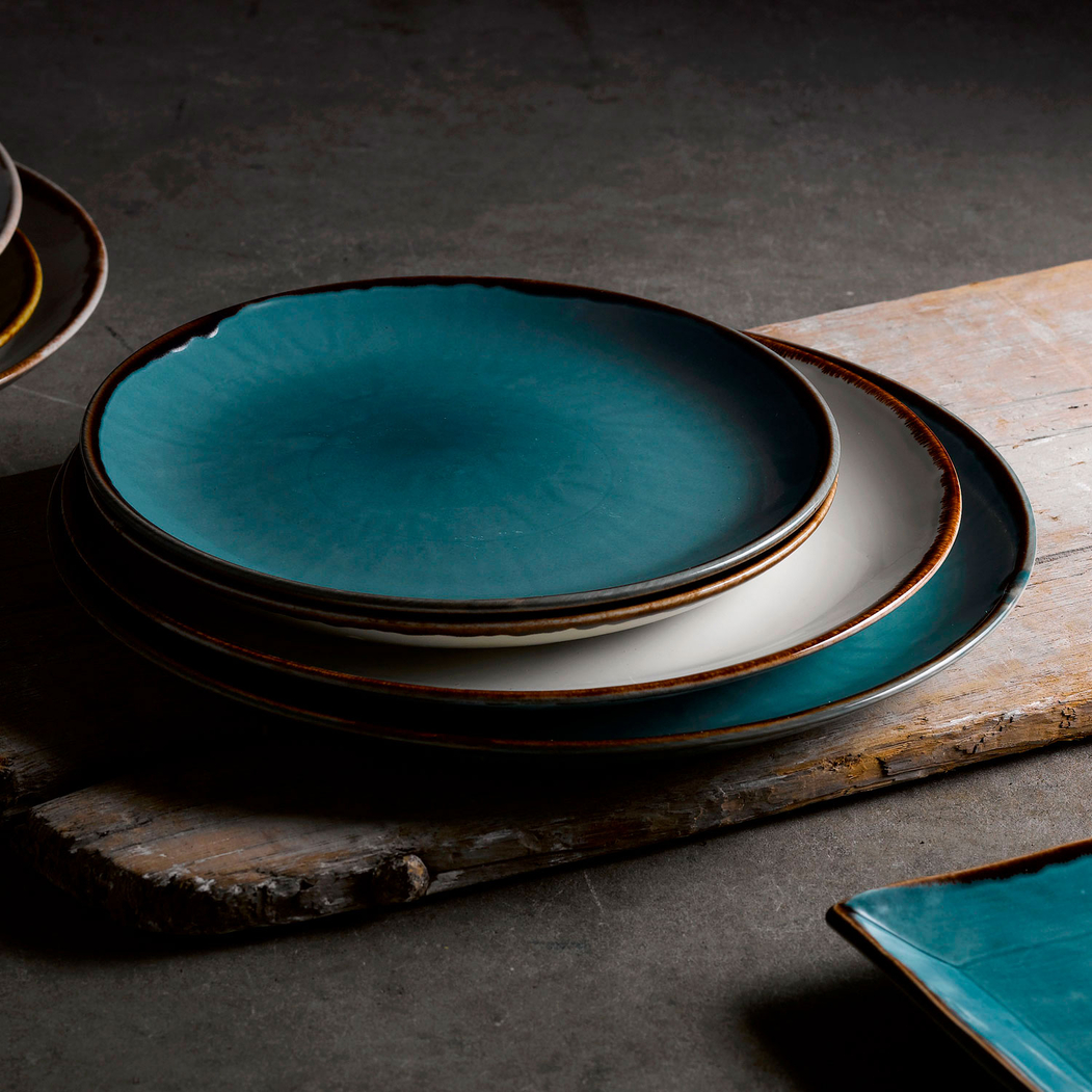 Prato raso coupe Harvest Blue 22cm - Dudson - 5602737076126