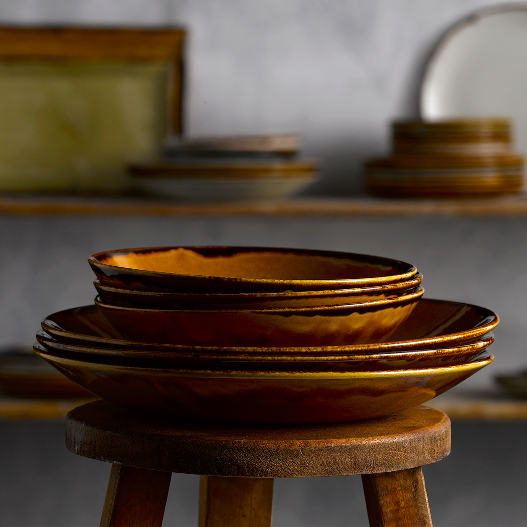Harvest Brown bowl 18cm - Dudson - 5602737076317