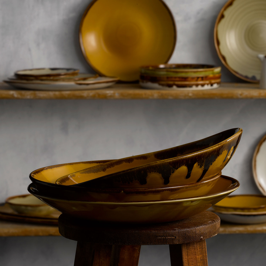Harvest Mustard organic bowl 25cm - Dudson - 5034414450163