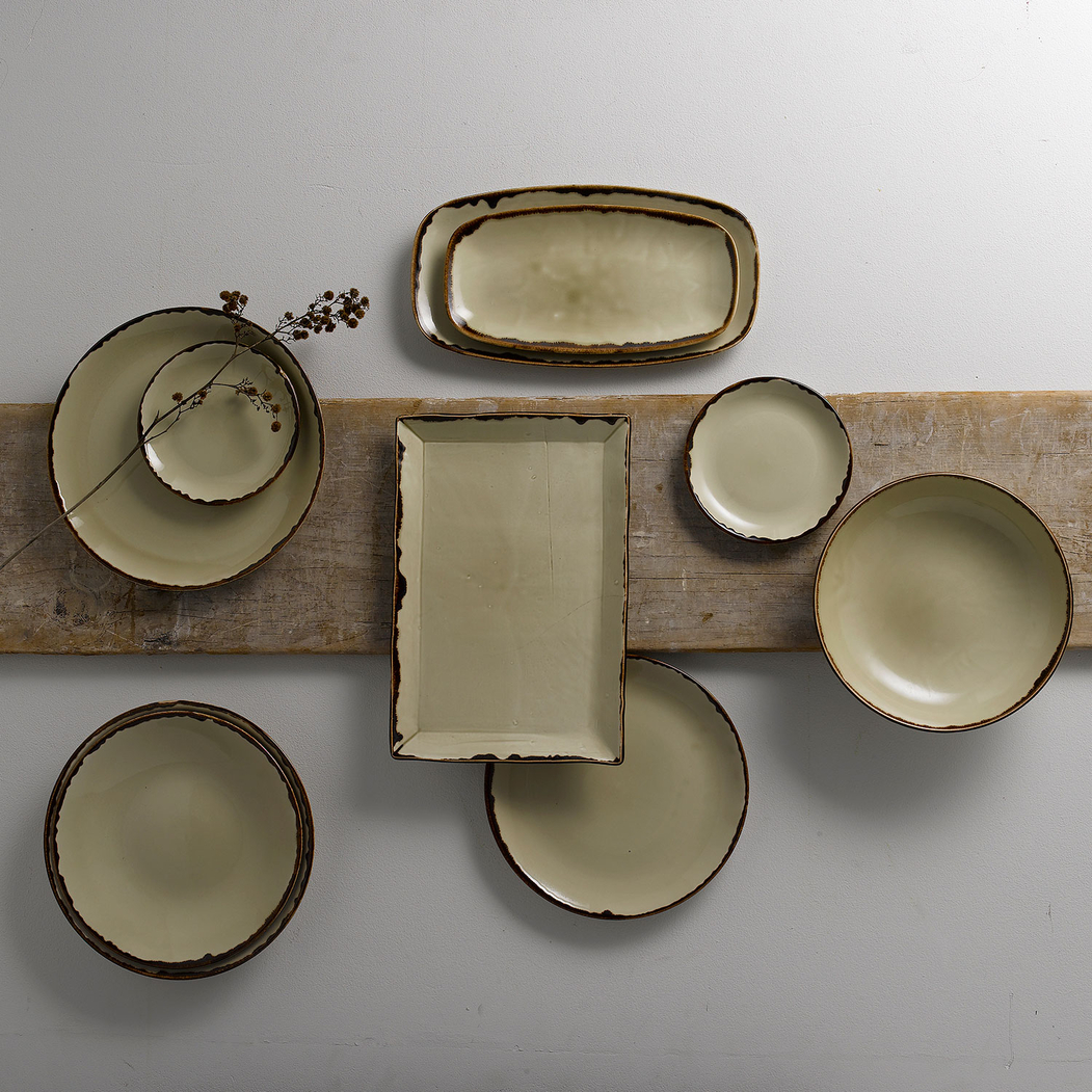 Serving plate Harvest Linen 27x16cm - Dudson - 5034414453584