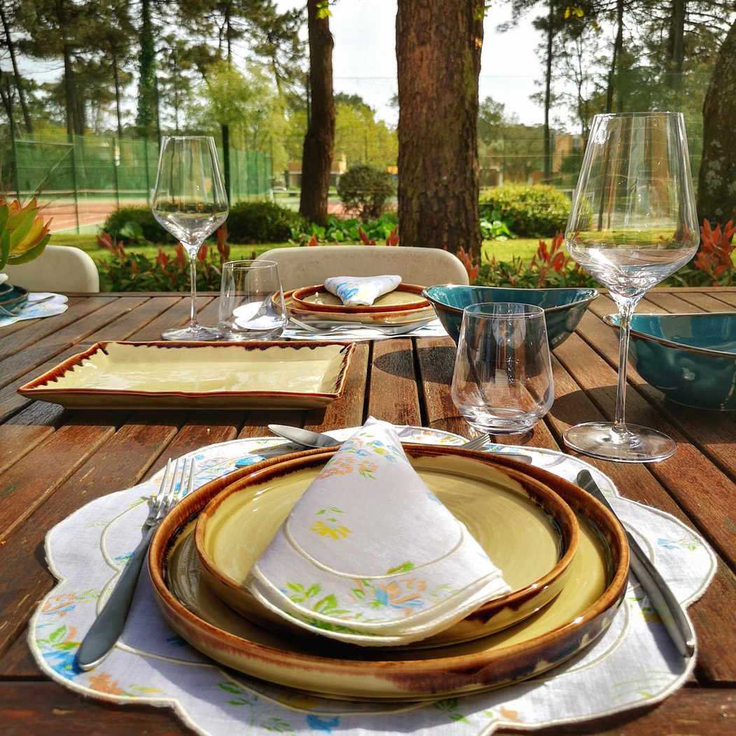 Conjunto mesa completa Harvest Fieldstone 6 pessoas - Kanto - 5602737110585