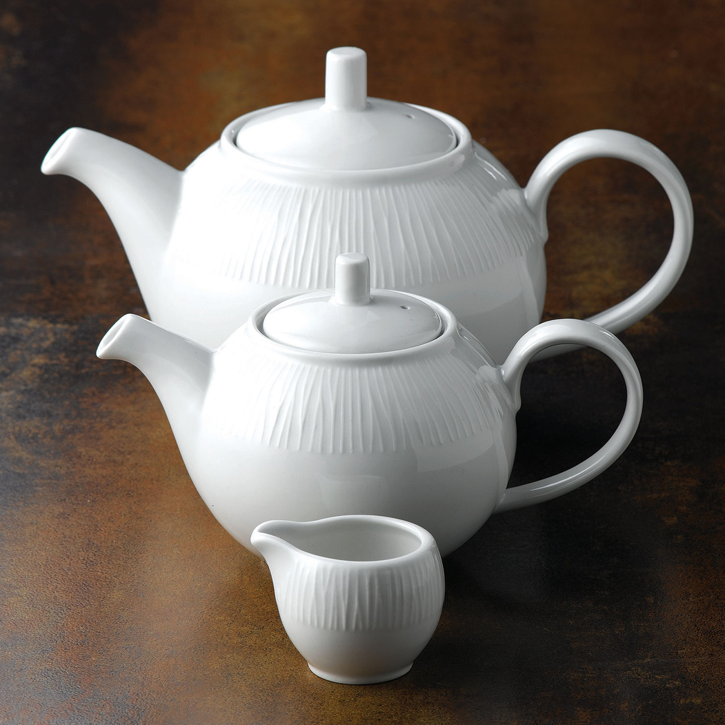 Bule 85 cl, Bamboo White, Porcelana vitrificada - Churchill - 5034414364347