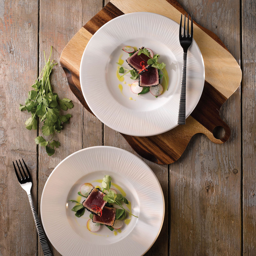 Deep Plate Bamboo White, 24 cm, Vitrified Porcelain - Churchill - 5034414363586