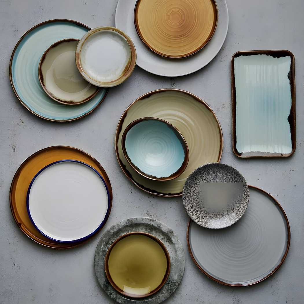 Churchill Harvest Turquoise Organic Oblong Platter Vitrified Ceramic 34.6 x 15.6 cm Turquoise - Dudson - 5034414461893