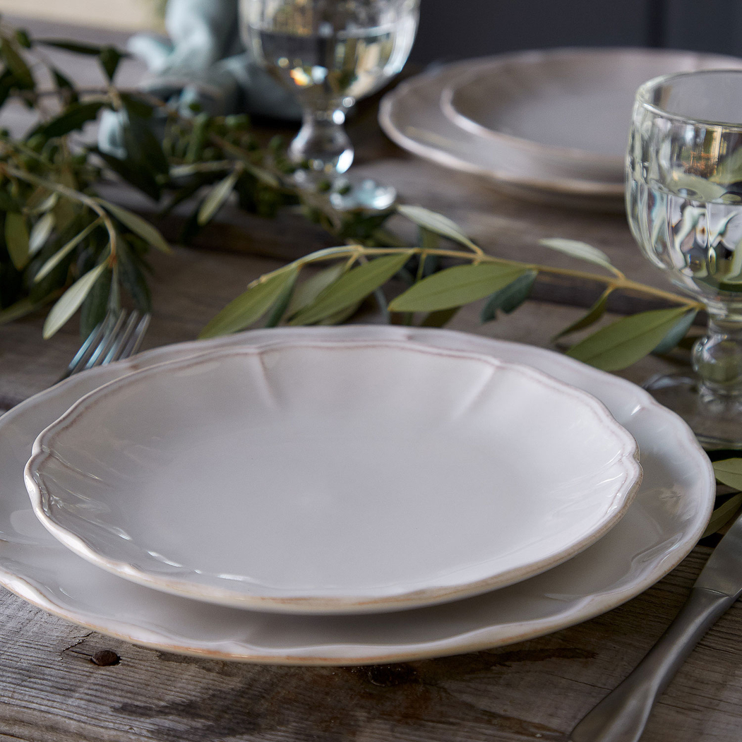 Alentejo dinner plate 27cm, white stoneware with hand-painted wavy rims - Costa Nova - 5606739930103