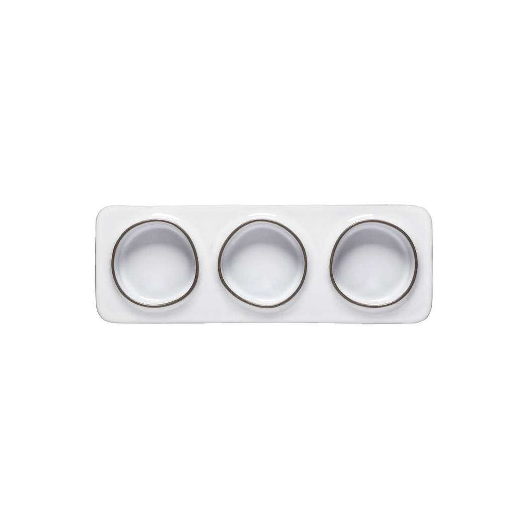 Âmbar rectangular platter with 3 sections 28 x 10 cm