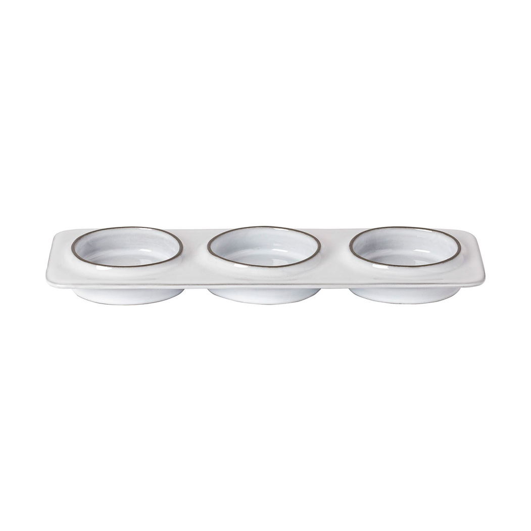 Travessa retangular com 3 divisórias Âmbar 28 x 10 cm - Costa Nova - 5,60674E+12
