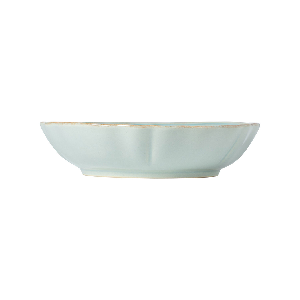 Prato para massa Alentejo 23 cm, grés turquesa com rebordos ondulados pintados à mão - Costa Nova - 5606739952099
