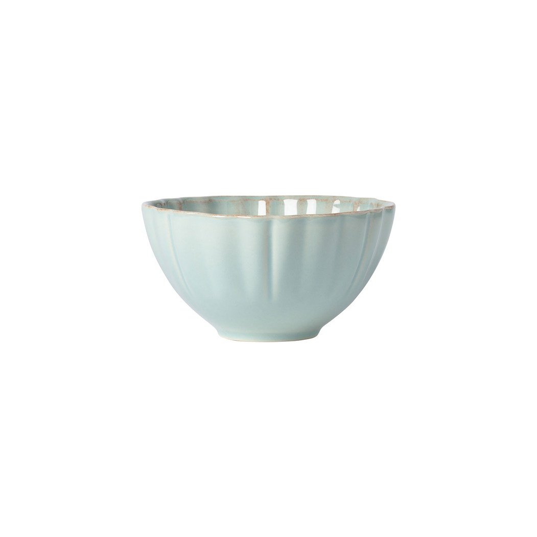 Alentejo soup/cereal bowl 16.2 cm, turquoise stoneware with hand-painted wavy rims - Costa Nova - 5606739919221
