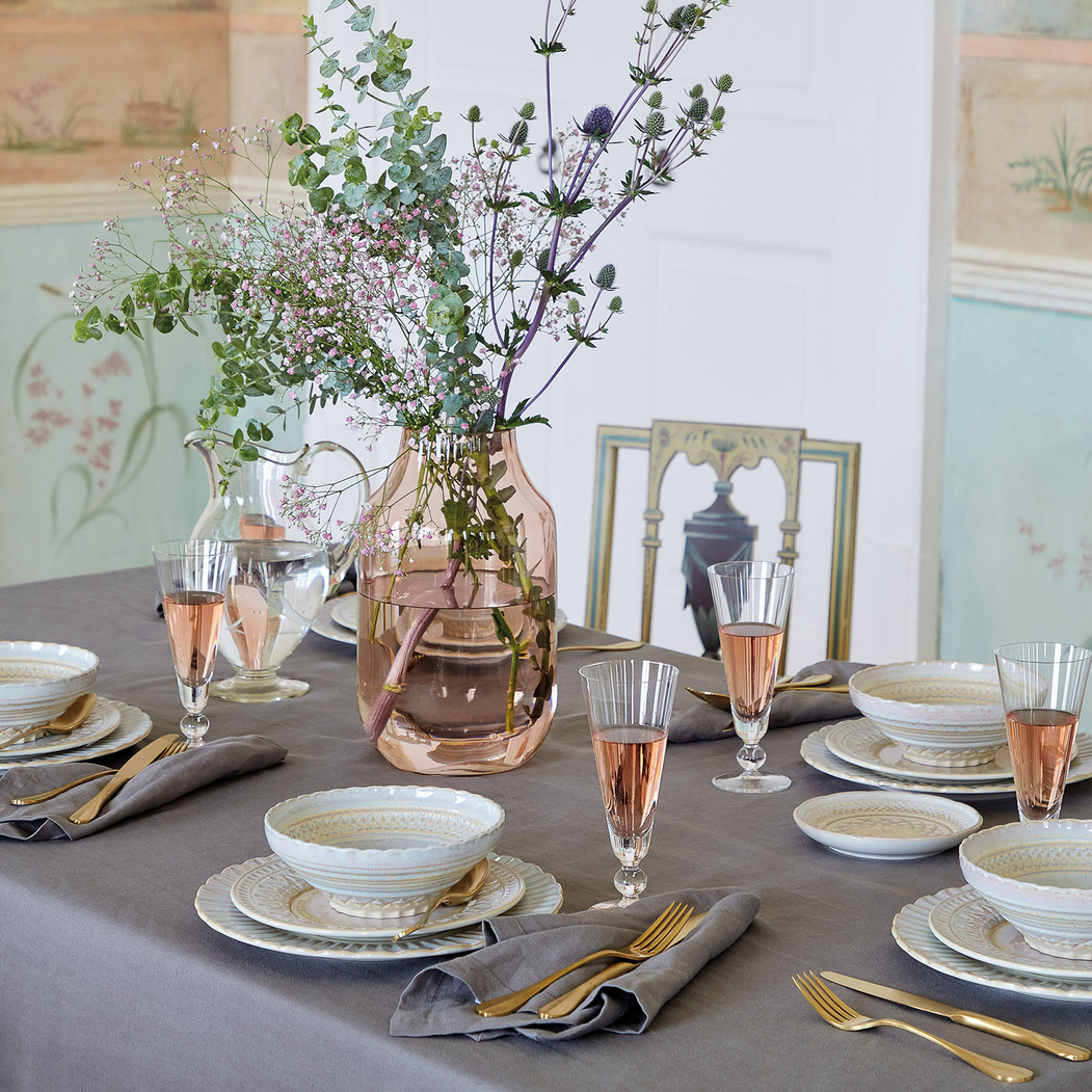 Prato de Jantar Cristal 28cm, grés fino com acabamento artesanal inspirado em cristal - Costa Nova - 5606739936617