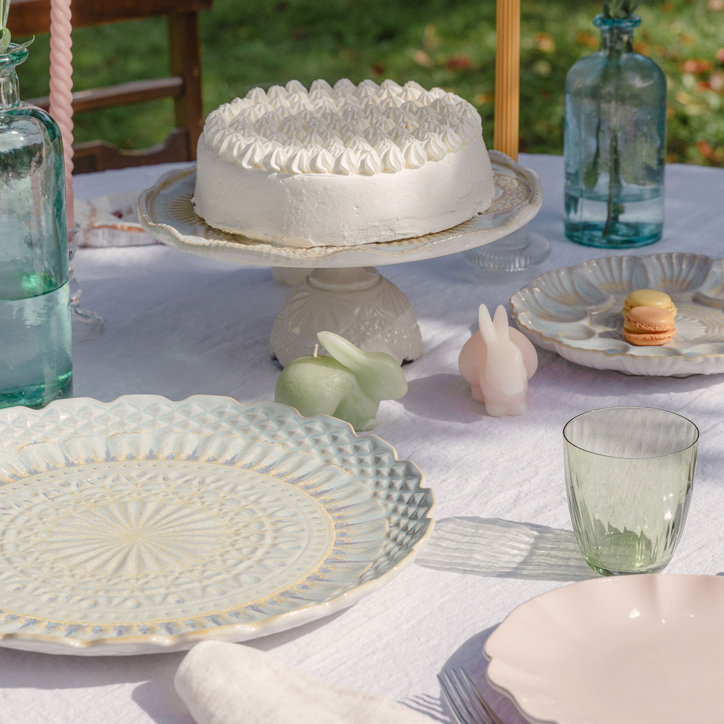 Cristal Round Platter 39 cm, fine stoneware with handcrafted crystal-inspired finish - Costa Nova - 5606739950972