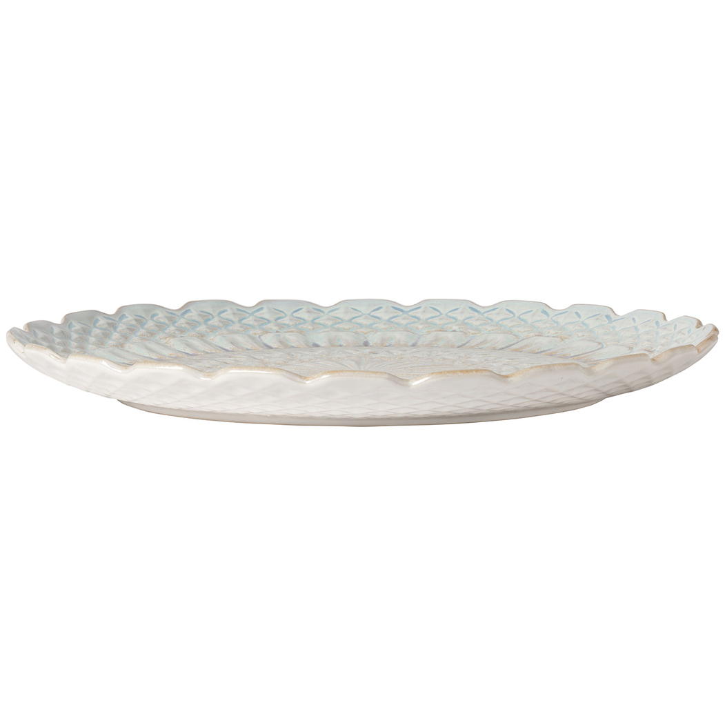 Cristal Round Platter 39 cm, fine stoneware with handcrafted crystal-inspired finish - Costa Nova - 5606739950972