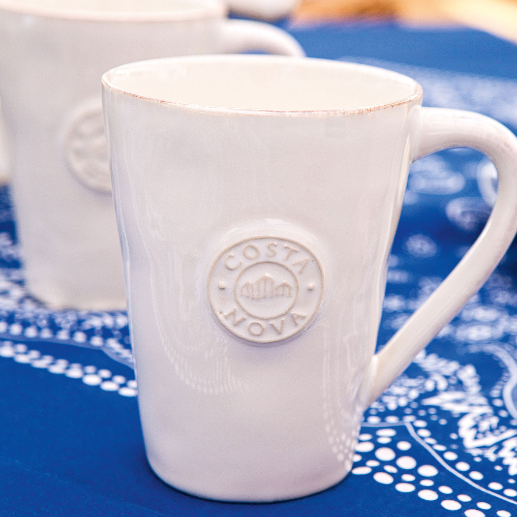 Caneca Nova Branco 40cl, Grés fino - Costa Nova - 5606739914653