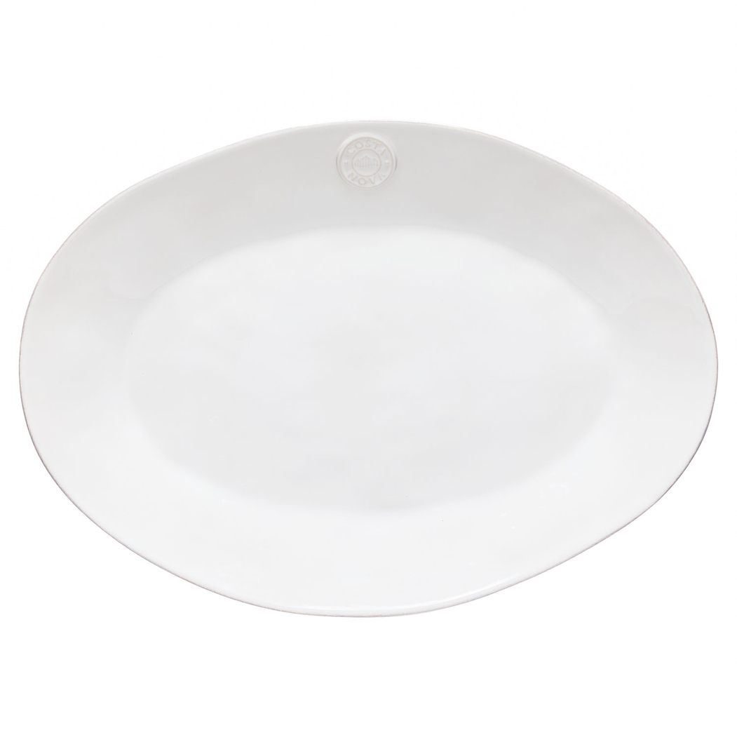 Travessa Oval Nova Branco 40x28cm, Grés fino - Costa Nova - 5606739914516