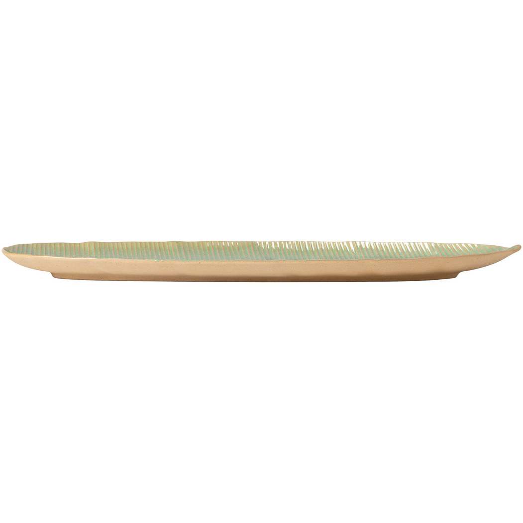 Travessa folha de bananeira Marrakesh 52,7 x 16 cm Eucalyptus Green - Costa Nova - 5606739971960