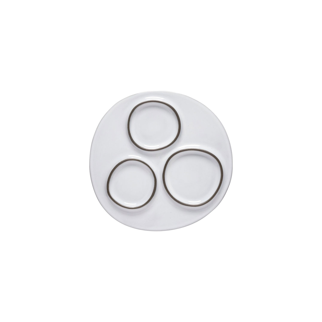 Âmbar round platter with 3 sections 20.2 x 19.9 cm - Costa Nova - 5606739961572