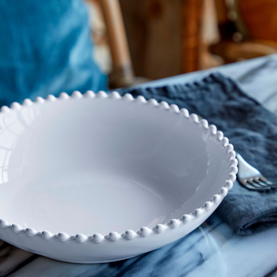 Taça de Pasta Pearl 23cm, grés fino com acabamento artesanal - Costa Nova - 5606739911997