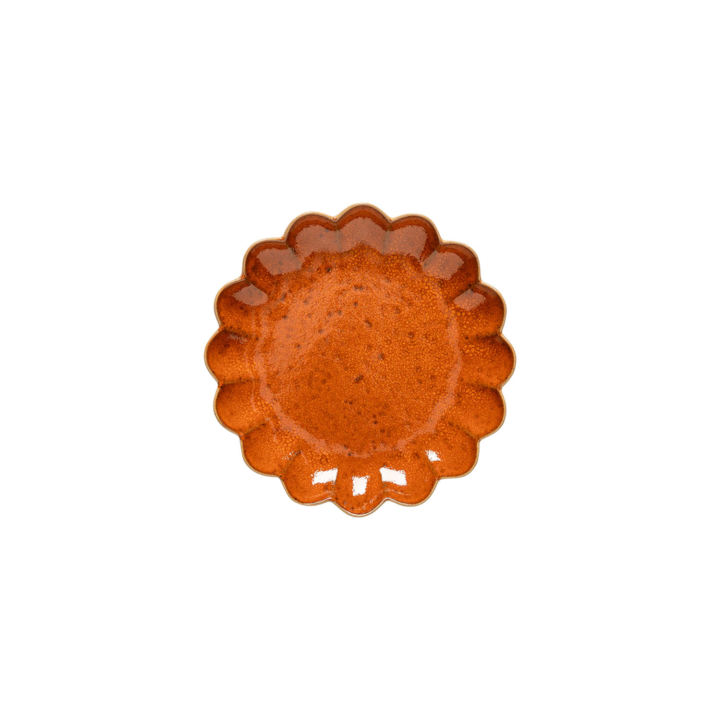 Prato Aperitivos Marrakesh Castanho, 19 cm, Porcelana vitrificada
