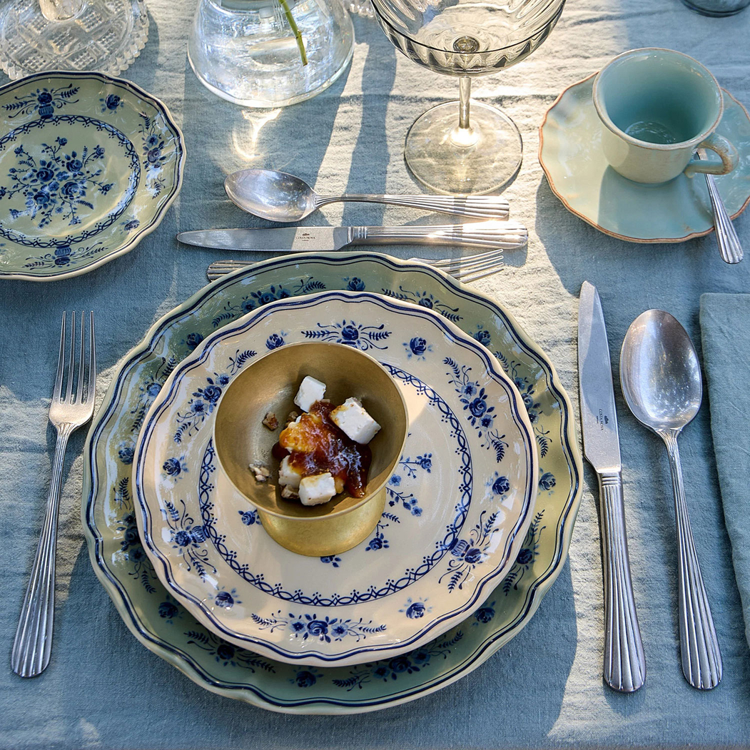 Vila Dessert Plate 21 cm Beige-Blue Costa Nova - Costa Nova - 5606739980399