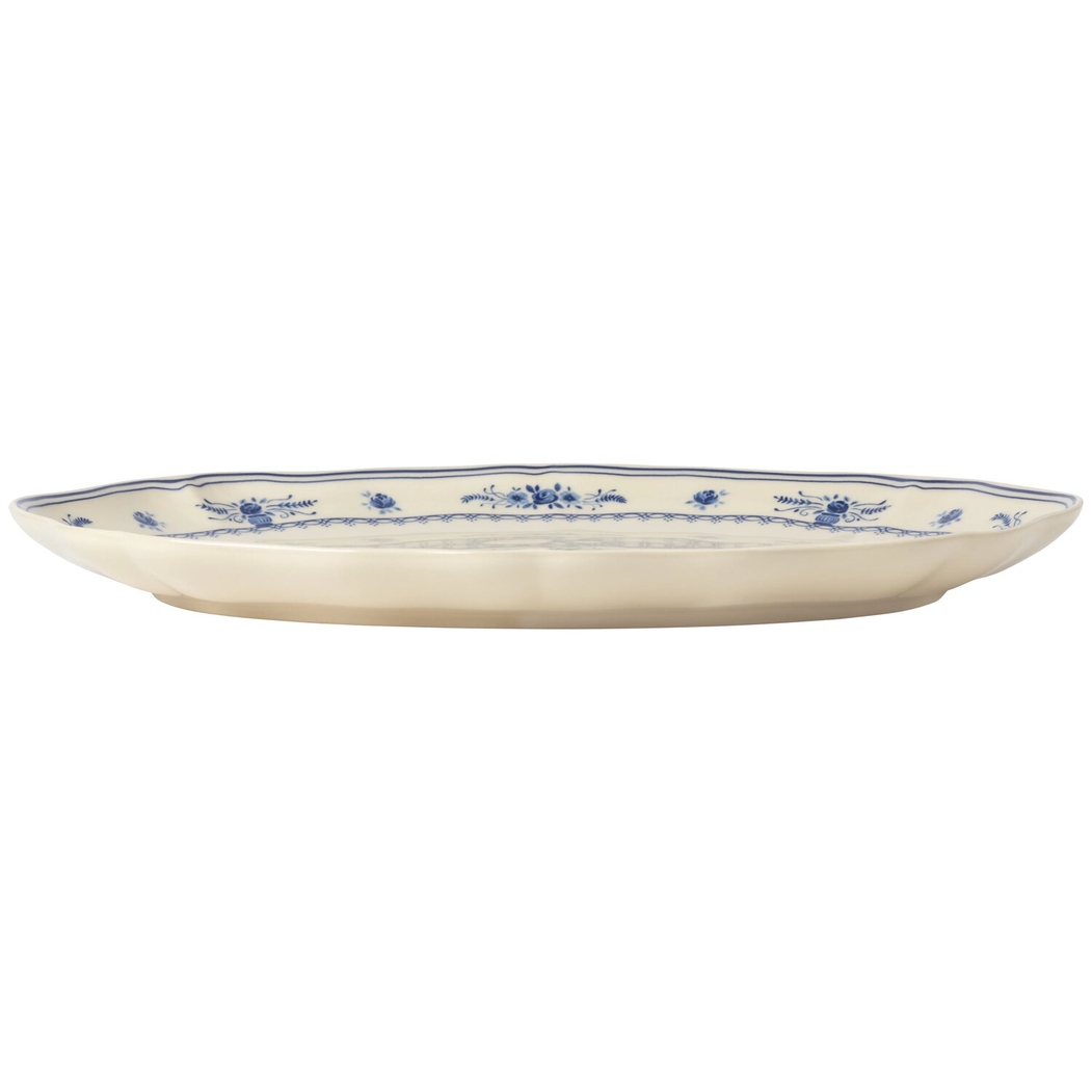 Vila Oval Platter 40 cm Beige-Blue Costa Nova - Costa Nova - 5606739983338