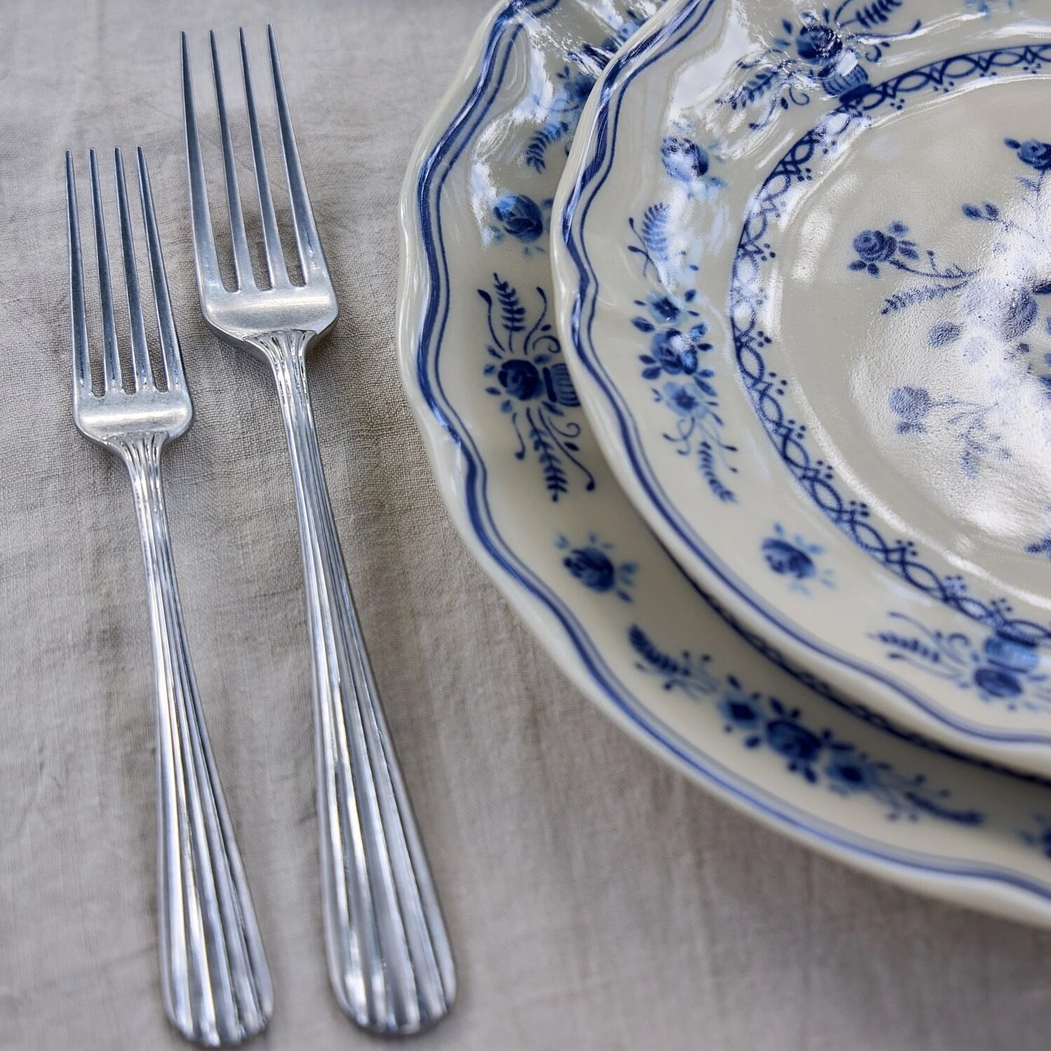 Prato Jantar Vila 27 cm Branco-Azul Costa Nova - Costa Nova - 5606739980320